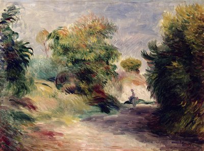 Landschap bij Cagnes, 1907 door Pierre Auguste Renoir